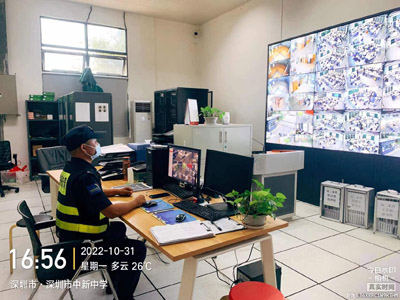 鐵保宏泰保安在深圳市中新中學(xué)日常安保護衛(wèi)